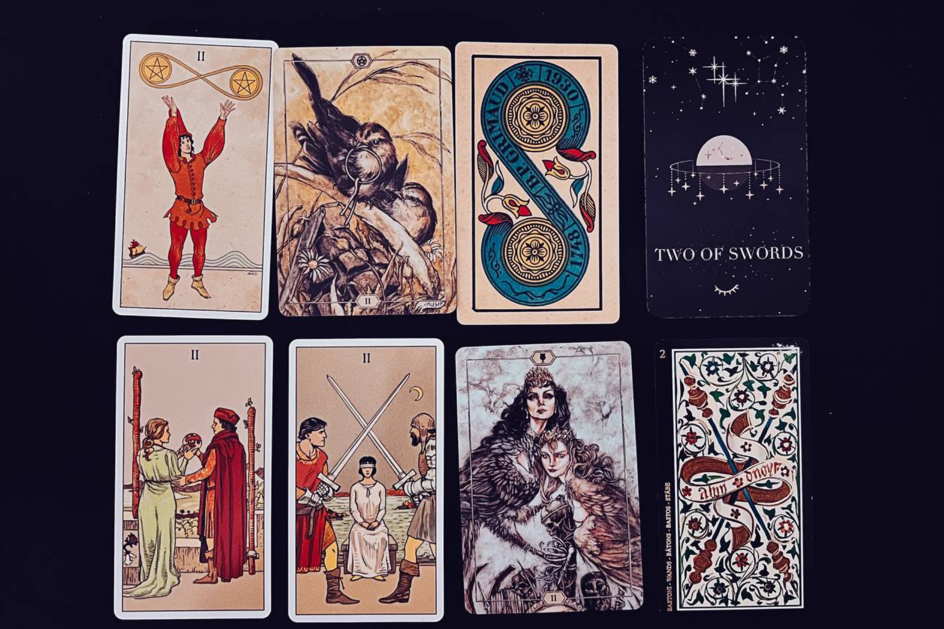 The Twos in Tarot